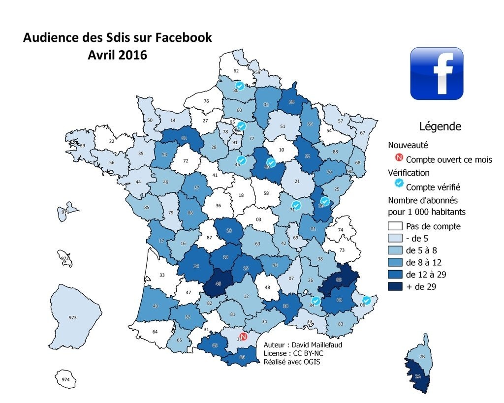 Audience SDIS sur Facebook